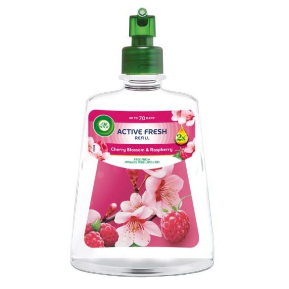 Air Wick ActiveFresh Automata Légfrissítő utántöltő 228ml Cseresznyevirág és Málna