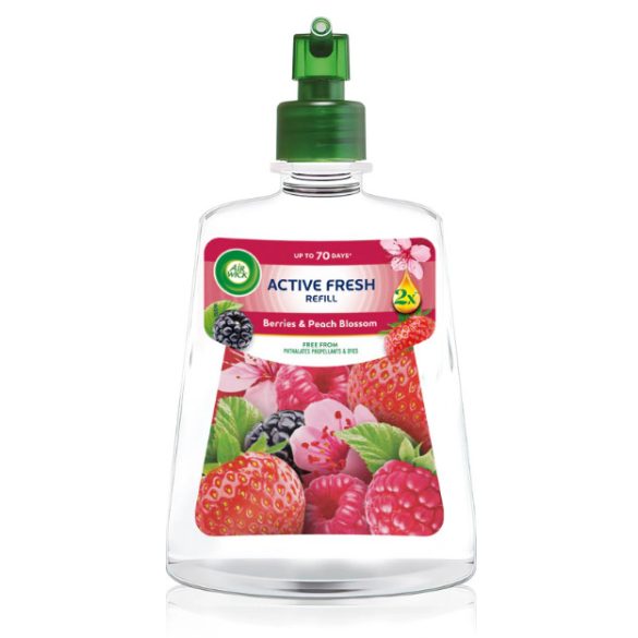 Air Wick ActiveFresh Automata Légfrissítő utántöltő 228ml Erdei Gyümölcs és Barackvirág