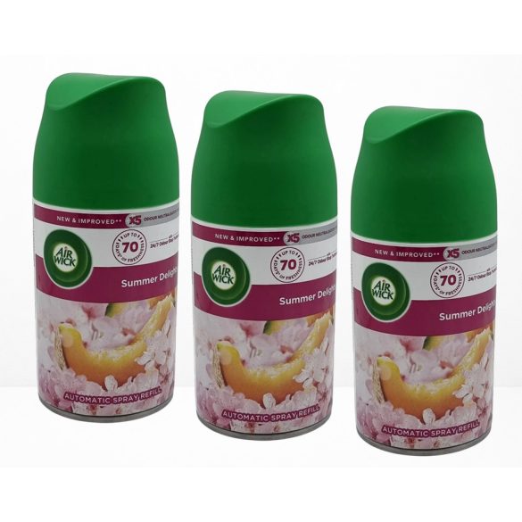 3x AIR WICK 250ML Légfrissítő Utántöltő Nyári Hangulatok - Summer Delight