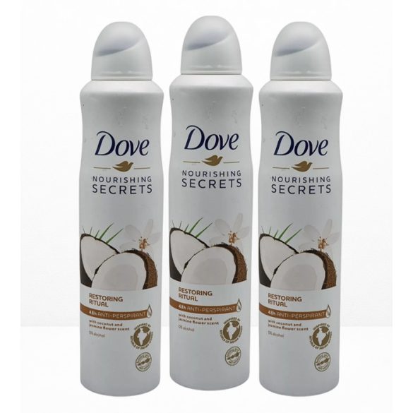 3x DOVE Dezodor 250ml Cocount & Jasmine